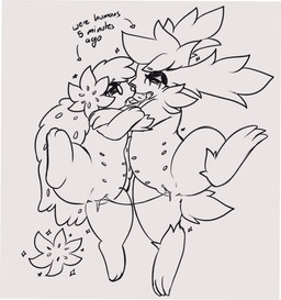 after_transformation anus bodily_fluids duo female female/female feral gender_transformation genital_fluids implied_transformation kissing mtf_transformation multi_nipple nipples raised_leg saliva saliva_string sex simple_background species_transformation text transformation tribadism vaginal vaginal_fluid_string vaginal_fluids white_background nulloffset nintendo pokemon generation_4_pokemon land_forme_shaymin legendary_pokemon pokemon_(species) shaymin sky_forme_shaymin 2025 english_text hi_res monochrome sketch