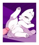 anus duo erection eyebrows eyelashes female female_feral feral genitals glans humanoid_genitalia humanoid_penis male male/female male_human mouth_closed on_ground pawpads penis plump_labia pussy quadruped raised_foot smile solo_focus tail white_body white_tail kekitopu lotion_cat_(kekitopu) domestic_cat felid feline felis human mammal absurd_res hi_res