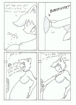 belly big_belly breasts female huge_belly overweight solo text ndnode wolfette_(character) animal_humanoid canid canid_humanoid canine canine_humanoid humanoid mammal mammal_humanoid wolf_humanoid 2011 absurd_res comic hi_res