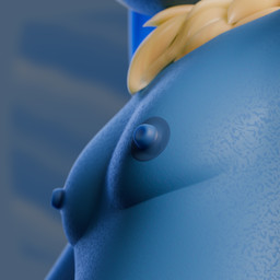 anthro blue_body blue_fur blue_hair breasts close-up female fur hair nipples nude small_breasts solo yellow_body yellow_fur fiopon mollis arthropod insect lepidopteran moth 1:1 3d_(artwork) absurd_res blender_(artwork) blender_cycles_(artwork) digital_media_(artwork) hi_res