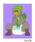 ageplay anthro block clean_diaper clothed clothing crouching diaper diaper_only dual_holding feathers holding_object holding_toy holding_toy_block infantilism male roleplay simple_background solo squatting_position topless toy toy_block vanela wearing_diaper gwenwyn avian bird myiopsitta_(genus) 2019 digital_media_(artwork) hi_res