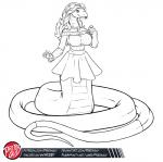 anthro apode big_breasts bottomwear breasts clothed clothing coiling female hair legless non-mammal_breasts serpentine skirt smile sweater tongue tongue_out topwear predaguy scarlett_(predaguy) draconcopode garter_snake naga reptile scalie snake digital_media_(artwork) hi_res