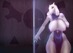 5_fingers anthro big_breasts blush boss_monster_(undertale) bovid breasts caprine clothed clothing curvy_figure digital_media_(artwork) exposed_breasts female fingers front_view fur horn huge_breasts long_ears looking_at_viewer mammal nipples pointy_breasts scapular shaded skimpy skygracer solo thick_thighs toriel undertale undertale_(series) voluptuous white_body white_fur wide_hipped_female wide_hips