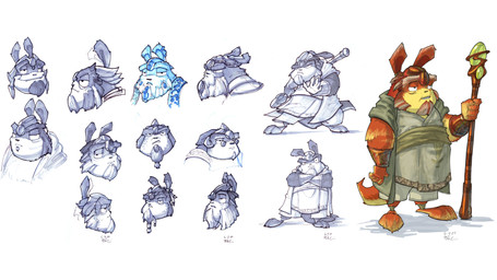 5_fingers action_pose angry annoyed anthro barefoot beard brown_body brown_fur clothing crossed_arms eyewear facial_hair feet fingers fur glasses headgear headwear holding_object holding_staff male pose simple_background smile solo staff standing tail white_background bob_rafei jak_and_daxter naughty_dog sony_corporation sony_interactive_entertainment ottsel_leader mammal mustelid ottsel 16:9 2004 hi_res official_art widescreen