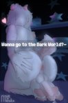 anus arm_tuft balls bed bodily_fluids butt camera_view cum elbow_tuft erection fluffy fluffy_ears fluffy_tail fluffy_thighs fur furniture genital_fluids genitals glowing heart_symbol horn inviting inviting_to_sex kneeling leaking_precum low-angle_view male night nude nude_anthro nude_male on_bed pawpads paws penis pink_body pink_fur pink_horn pink_pawpads precum raised_tail rear_view shelf solo spread_anus spreading tail tail_tuft text thick_thighs tuft white_body white_fur mur_mryaka deltarune snapchat undertale_(series) ralsei bovid caprine goat mammal absurd_res english_text hi_res