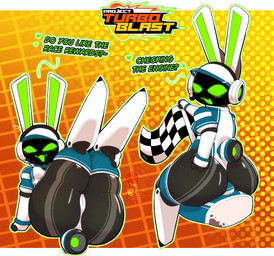 abstract_background anthro big_butt blush breasts bulge butt dialogue female huge_butt looking_at_viewer machine multiple_poses pose presenting presenting_hindquarters rear_view shortstack shortstack_female simple_background size_difference small_breasts smaller_female smug_grin solo teasing teasing_look teasing_viewer teasing_with_butt text turbine wide_hips jazzedsketch project_turboblast tempo_(project_turboblast) humanoid robot robot_anthro robot_humanoid colored digital_drawing_(artwork) digital_media_(artwork) english_text