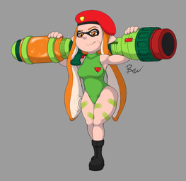boots breasts clothed clothing female footwear looking_at_viewer orange_eyes shoes smile solo rawenski nintendo splatoon animal_humanoid aquatic aquatic_humanoid cephalopod cephalopod_humanoid humanoid inkling mollusk mollusk_humanoid 2015 hi_res