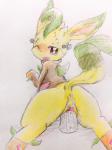 3:4 anus blush bodily_fluids butt canid canine censor_removal_edit clothing colored_pencil_(artwork) costume disembodied_penis duo eeveelution eiroru female female_focus female_on_top female_penetrated feral frankenstein generation_4_pokemon genital_fluids genitals hi_res kemono leafeon looking_at_viewer looking_back male male/female male_on_bottom male_penetrating male_penetrating_female mammal nintendo on_bottom on_top one_eye_closed open_mouth penetration penile penile_penetration penis penis_in_pussy pokemon pokemon_(species) pussy rear_view reverse_cowgirl_position sex simple_background solo_focus spread_legs spreading tears third-party_edit traditional_media_(artwork) vaginal vaginal_fluids vaginal_penetration