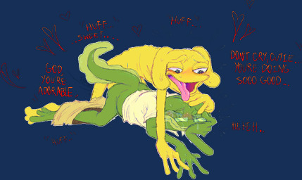 age_difference all_fours anthro bodily_fluids butt clothing crying doggystyle duo eyewear forced from_behind_position genitals glasses male male/male penetration penis rape sex shirt size_difference t-shirt tears text topwear young young_anthro younger_male id0gs boy's_club andy_(boy's_club) pepe_the_frog amphibian canid canine canis domestic_dog frog mammal tadpole absurd_res alpha_channel english_text hi_res meme