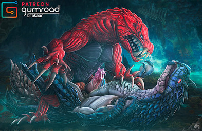 anal anal_penetration animal_genitalia biped black_body blue_body blue_eyes blue_scales claws duo erection eye_roll feral feral_on_feral feral_penetrated feral_penetrating feral_penetrating_feral from_front_position genital_slit genitals knot long_claws lying male male/male male_on_bottom male_on_top male_penetrated male_penetrating male_penetrating_male missionary_position multicolored_body multicolored_scales on_back on_bottom on_top penetration penile penile_penetration penis penis_in_ass red_body red_eyes scales screencap screencap_background sex toe_claws two_tone_body two_tone_scales white_body white_scales drakaar capcom monster_hunter fanged_wyvern odogaron tobi-kadachi 2023 digital_media_(artwork)