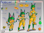 anthro big_breasts bikini breasts brown_eyes clothing egyptian female food fruit fusion green_hair group hair holding_object leaf looking_at_viewer open_mouth orange_(fruit) orange_body plant scepter simple_background smile swimwear text two-piece_swimsuit jackintaro animal_crossing nintendo ankha_(animal_crossing) fan_character tangy_(animal_crossing) domestic_cat elemental_creature elemental_humanoid felid feline felis flora_fauna food_creature food_humanoid fruit_humanoid humanoid living_fruit living_orange mammal plant_humanoid absurd_res concept_art digital_media_(artwork) english_text hi_res sketch url