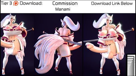 big_breasts big_penis breasts bulge erection genitals gynomorph huge_breasts huge_penis hyper hyper_genitalia hyper_penis intersex penis solo text endless_(artist) manami_(kitsune_manami) canid canine fox mammal 16:9 3d_(artwork) digital_media_(artwork) english_text hi_res widescreen