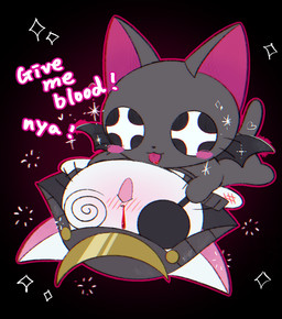 anime_nosebleed anthro armor bat_wings black_background black_body black_fur blood_on_tongue blush blush_stickers duo eye_patch eyewear fur headgear heart_symbol helmet kabuto_(helmet) love lying lying_on_another male male/male membrane_(anatomy) membranous_wings nya on_another on_back on_front on_top_of_another outline pauldron red_outline samurai semi-anthro simple_background sparkles sparkling_eyes spiral spiral_eyes talking_to_another text tongue tongue_out warrior white_body white_fur wings pokunchan nyanpire masamunya_dokuganryu nyanpire_(character) domestic_cat felid feline felis mammal vampire 2025 chromatic_aberration digital_drawing_(artwork) digital_media_(artwork) english_text hi_res