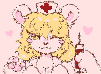 anthro big_breasts blonde_hair blush breasts clothing female gesture hair hat headgear headwear looking_at_viewer nurse nurse_clothing nurse_hat nurse_headwear one_eye_closed pawpads paws solo suggestive suggestive_clothing suggestive_gesture suggestive_pose white_body wink yellow_eyes wafflesita_(artist) terrible_mouse lorna_(terrible_mouse) mammal mouse murid murine rat rodent animated digital_drawing_(artwork) digital_media_(artwork) digital_painting_(artwork) low_res painting_(artwork) wigglypaint_(artwork)