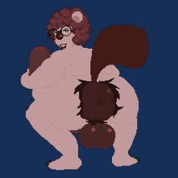 anal_hair anal_wink anthro anus balls big_anus big_penis breasts brown_hair butt clenching_balls crouching eyewear genitals glasses gynomorph hair hand_on_own_penis hand_on_penis huge_anus huge_penis intersex looking_at_viewer narrowed_eyes nude_anthro nude_gynomorph obese obese_anthro obese_gynomorph obese_intersex open_mouth overweight overweight_anthro overweight_gynomorph overweight_intersex penis puffy_anus raised_tail retracted_balls simple_background solo tail tail_motion tailwag teasing teasing_viewer teeth throbbing throbbing_balls transparent_background wearing_glasses moomular beaver mammal rodent 1:1 alpha_channel animated digital_media_(artwork) loop pixel_(artwork) pixel_animation short_playtime