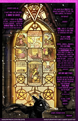 anthro antlers bottomwear butt clothing collar dewclaw_hooves dialogue drugs femboy fishnet_stockings fur hooves horn hotpants lighter male marijuana marijuana_blunt necktie occult_symbol pentagram pubes scarf shorts smoking smoking_marijuana solo_focus symbol tan_body tan_fur tarot text tusks bleats hex_(bleats) tusk_(bleats) bat leaf-nosed_bat mammal microbat vampire_bat yangochiropteran 2026 comic english_text hi_res url