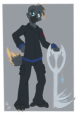 anthro avian_feet beak biped black_beak black_body black_bottomwear black_clothing black_feathers black_jacket black_pants black_topwear bottomwear claws clothed clothing eyebrows feathers front_view hand_on_hip hand_on_own_hip head_tuft holding_object jacket looking_at_viewer male pants simple_background solo tail tail_feathers toe_claws topwear tuft fuf final_fantasy square_enix avian bird chocobo 2019 2:3 hi_res