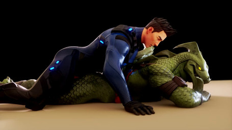 5_claws 5_fingers against_surface anal anal_penetration anthro anthro_on_bottom anthro_penetrated arm_pouch armband armwear aroused aroused_by_another athletic athletic_anthro athletic_male balls bandage bandaged_leg barely_visible_genitalia barely_visible_penis belt bent_legs big_butt biped black_background black_tongue blue_bodysuit blue_clothing blue_glow blue_skinsuit bodysuit bottomless bottomless_anthro bottomless_male bouncing_tail butt camera_shake claws clothed clothed_male clothing duo dutch_angle empty_eyes finger_claws fingers footwear from_behind_position genitals glowing glowing_clothing glowing_eyes green_body green_scales hands_on_ground human_on_anthro human_on_top human_penetrating human_penetrating_anthro interspecies jockey_position kneeling leather leather_strap legband legwear looking_pleasured lying male male/male male_penetrated male_penetrating markings mostly_nude mostly_nude_anthro mostly_nude_male multicolored_penis muscular muscular_anthro muscular_male narrowed_eyes on_front on_ground open_mouth penetration penile penile_penetration penis penis_in_ass prone_bone_position red_armband red_armwear red_clothing red_topwear scales sex sharp_teeth side_view simple_background skinsuit smile socks spiked_tail spikes spikes_(anatomy) spots spotted_body spotted_scales spread_legs spreading stirrup_socks straps tail tail_motion tan_penis teeth thick_thighs thrusting tight_clothing tongue topwear torn_clothing yellow_eyes ajtr_95 epic_games fortnite mythology hybrid_(fortnite) dragon human lizard mammal mythological_creature mythological_scalie reptile scalie wingless_dragon 16:9 2020 3d_(artwork) 3d_animation animated blender_(artwork) digital_media_(artwork) loop no_sound short_playtime widescreen