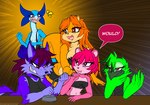 anthro big_breasts blue_body blue_scales blush bottomwear breasts clothing dress electronics feathers female fur green_body green_feathers group hair microphone multicolored_body multicolored_fur multicolored_scales non-mammal_breasts open_mouth orange_body orange_fur orange_hair pink_body pink_fur pink_hair purple_body purple_fur purple_hair red_eyes scales shirt skirt speech_bubble teeth text topwear two_tone_body two_tone_fur two_tone_scales viroveteruscy warning_cream_filled would_(reaction_image) apricot_(viroveteruscy) blueberry_jam_(viroveteruscy) kiwi_(viroveteruscy) plum_(viroveteruscy) raspberry_(viroveteruscy) avian bear bird canid canine canis cuculiform mammal new_world_ground_cuckoo reptile roadrunner rodent scalie sciurid tree_squirrel wolf 2025 absurd_res english_text hi_res meme