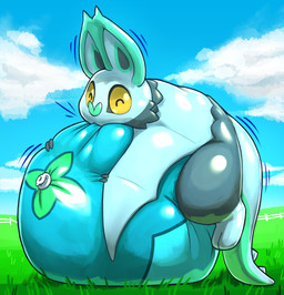 ambiguous_gender anthro belly big_belly bite blimp_fruit_(super_mario_galaxy_2) fence food fruit glistening glistening_body grass green_body huge_belly hyper hyper_belly inflatable latex_body membrane_(anatomy) membranous_wings nozzle outside plant power-up solo spiked_tail spikes spikes_(anatomy) tail wings yellow_sclera sexotheque mario_bros nintendo pokemon super_mario_galaxy fan_character animate_inanimate generation_6_pokemon living_inflatable noibat pokemon_(species) 2025 absurd_res digital_media_(artwork) hi_res