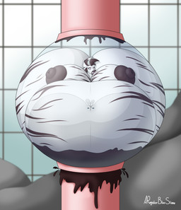 anthro areola belly belly_expansion big_areola big_belly big_breasts big_butt big_nipples boots breasts butt candy chocolate clothed clothing dessert expansion exposed_ass exposed_breasts female food footwear fur furniture huge_areola huge_belly huge_breasts huge_butt huge_nipples hyper hyper_belly hyper_breasts hyper_butt inflation lips lipstick liquid_inflation makeup mohawk nipples nude partially_clothed pipe pipeline shoes solo striped_body striped_fur stripes stuffing table thick_lips thick_thighs thighs_up white_body white_fur aregularblueslime willy_wonka_and_the_chocolate_factory alcee_(shyguywhy) equid equine mammal zebra 2024 absurd_res hi_res