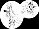 anthro bent_tail clothing clothing_pull disembodied_head duo female female_prey male male/female male_pred panties panty_pull partially_inside purse underwear underwear_pull vore chaoshetra cyote canid canine canis cheetah coyote felid feline mammal alpha_channel traditional_media_(artwork)