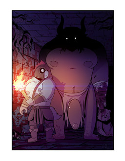 anthro armor big_penis blood blood_on_foot blood_on_ground blood_on_hand blood_on_wall bodily_fluids bone boots border bottomwear bracers clothing corpse dragging duo excessive_blood flaccid footwear foreskin genitals gladiator_helmet hand_wraps headgear helmet holding_object holding_torch humanoid_genitalia humanoid_penis ineffective_clothing leather leather_armor loincloth looking_at_another looking_back male muscular navel nipples obscured_face pants partially_retracted_foreskin pecs penis pteruges roots shoes size_difference skull standing torch white_border wraps wrist_wraps t0l0k european_mythology greek_mythology mythology antigonus_(t0l0k) bovid bovine canid canine canis mammal minotaur wolf comic hi_res
