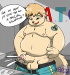 aged_up anthro balls belly big_belly bodily_fluids clothed clothing cum cum_on_paper cum_on_penis cum_on_photo erection facial_hair fluffy fluffy_tail foreskin genital_fluids genitals goatee green_eyes heart_symbol heart_tattoo light_hair male masturbation messy navel nipples overweight partially_clothed penis slightly_chubby solo tail tattoo text underwear underwear_down underwear_only wide_hips bluepawpanda alvin_and_the_chipmunks alvin_and_the_chipmunks_(1983) theodore_seville chipmunk ground_squirrel mammal rodent sciurid english_text hi_res