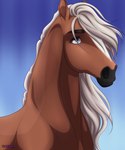 ambiguous_gender blue_background blue_eyes feral gradient_background simple_background solo drizer maxym_(bloopertrooper) dolehest equid equine horse mammal bust_portrait headshot_portrait hi_res portrait male_(lore)