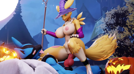 animal_genitalia animal_penis anthro anthro_on_anthro anthro_penetrated anthro_penetrating anthro_penetrating_anthro areola armwear biped blue_eyes breasts canine_genitalia canine_penis clitoris clothing cowgirl_position daley detailed_background duo erection eyelashes female female_penetrated forced from_front_position fur genitals glistening glistening_areola glistening_armwear glistening_body glistening_breasts glistening_clothing glistening_face glistening_fur glistening_nipples glistening_thighs hat headgear headwear holidays humanoid_genitalia humanoid_vulva interspecies knot knotted_penis large_penetration male male/female male_penetrating male_penetrating_female nipples on_bottom on_top outside panties penetration penile penile_penetration penis penis_in_vagina public public_nudity pupils questionable_consent rape sex smile spread_legs spreading tail thick_thighs tongue tongue_out unconscious underwear vaginal vaginal_penetration vulva witch_hat yellow_body yellow_fur softfurscale mayosplash_(modeler) valorlynz_(modeler) bandai_namco digimon halloween nintendo pokemon digi_(yourdigimongirl) digimon_(species) generation_4_pokemon humanoid lucario pokemon_(species) renamon 3d_(artwork) animated digital_media_(artwork) hi_res short_playtime sound webm