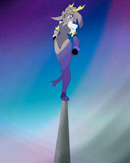 anthro antlers female horn purple_eyes solo jouh pseudoregalia sybil_(pseudoregalia) hybrid jackalope lagomorph mammal 2d_animation 4:5 animated frame_by_frame hi_res no_sound short_playtime video