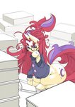 clothing eyewear female feral glasses hair horn purple_eyes red_hair solo sweater topwear heizou112 friendship_is_magic hasbro my_little_pony mythology moondancer_(mlp) equid equine mammal mythological_creature mythological_equine unicorn