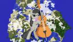 2014 black_hair bow_(feature) bow_(stringed_instrument) bow_tie bowed_string_instrument cello crossover cutie_mark earth_pony equid equine female feral friendship_is_magic fur grey_body grey_fur hair hasbro horse mammal microsoft minecraft mojang musical_instrument my_little_pony octavia_(mlp) pink_bow_tie playing_music pony purple_eyes solo string_instrument theunknown644 xbox_game_studios