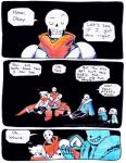 2016 aftertale ambiguous_gender animated_skeleton bone chara_(undertale) clothing comic dialogue english_text eyes_closed frisk_(undertale) geno_sans_(aftertale) heart_symbol human humanoid jacket loverofpiggies male mammal not_furry papyrus_(undertale) sans_(undertale) scarf skeleton smile speech_bubble text topwear undead undertale undertale_(series)