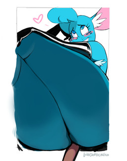 anthro armpit_tuft armwear big_ears blush bottomless clothed clothing ear_tuft elbow_gloves femboy freckles gloves hand_on_knee hand_on_leg handwear heart_symbol male smile solo tail thick_thighs tuft vimhomeless muscle_mouse mammal mouse murid murine rodent 2023 absurd_res hi_res