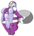 anthro big_breasts big_tail breasts chain collar female half-closed_eyes lock narrowed_eyes nipple_outline nun nun_outfit solo tail onetiredbear mizu_(onetiredbear) mammal mustelid otter