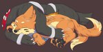 aftercare bodily_fluids cuddling dirt dirty dried_cum duo exhausted feral male male/male musk paws sweat sweating_profusely tired kockroach nintendo pokemon junk_(junkhoundour) soggy_(soggybuizel) buizel generation_2_pokemon generation_4_pokemon houndour pokemon_(species) hi_res