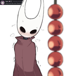 anal_beads anthro aroused beads blush blush_lines blushing_profusely bodily_fluids breath cloak clothing female prayer_beads rosary screencap sex_toy shaking simple_background solo sweat sweatdrop sweaty_face trembling zlixon hollow_knight_(franchise) team_cherry hornet_(hollow_knight) arthropod 1:1 2025 hi_res