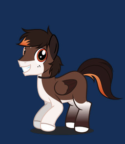 animated_gif brown_body brown_feathers brown_fur brown_hair feathers feral fur hair horse_tail male red_eyes red_hair solo tail white_body white_fur wings mlpychs hasbro my_little_pony mythology charcoal_flame fan_character equid equine mammal mythological_creature mythological_equine pegasus animated hi_res short_playtime
