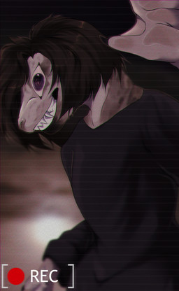 anthro brown_body brown_fur camera camera_view clothed clothing dark effects fangs fur glitch grin hair horror_(theme) long_hair membrane_(anatomy) open_mouth open_smile overlay recording scanlines scar shadow smile solo spots sunset teeth video_camera white_body white_fur shyryp spook ghost hyena mammal monster spirit unknown_species absurd_res digital_drawing_(artwork) digital_media_(artwork) hi_res