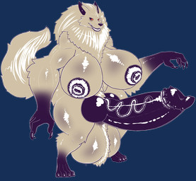 4_toes 5_fingers anthro ball_tuft balls big_balls big_breasts big_penis breasts feet fingers fur genitals gloves_(marking) gynomorph huge_balls huge_breasts huge_penis hyper hyper_balls hyper_breasts hyper_genitalia hyper_penis intersex knot leg_markings lips mane markings muscular muscular_anthro muscular_gynomorph muscular_intersex nipples nubbed_corona_glans penis red_eyes socks_(marking) solo thick_bottom_lip thick_thighs toes tuft vein veiny_penis white_body white_fur desbjust mythology ophelia_(desbjust) canid canine mammal mythological_canine mythological_creature werecanid werecanine werecreature werewolf absurd_res alpha_channel hi_res