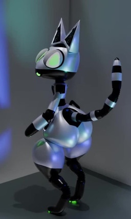 anthro bent_over big_butt butt cat_tail giggle glowing glowing_eyes grey_body handles_on_hips hip_sway looking_at_viewer looking_back machine male metallic_body presenting presenting_hindquarters shaking_butt simple_background smug solo tail teasing teasing_viewer teasing_with_butt thick_thighs whirring wide_hips mechadove animal_humanoid bob_unit_(mechadove) cat_humanoid domestic_cat felid felid_humanoid feline feline_humanoid felis humanoid mammal mammal_humanoid robot robot_anthro 3d_(artwork) 3d_animation animated blender_(artwork) blender_cycles_(artwork) digital_media_(artwork) short_playtime webm