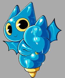 anthro anus big_butt black_eyes blue_body bodily_fluids butt female flexible genitals loli looking_at_viewer nude one_leg_up pegleg plump_labia raised_leg smile solo splits spread_legs spreading standing sweat sweaty_butt thick_thighs vertical_splits vulva wide_hips yellow_sclera young young_anthro young_female dorkzone naughtymoff cartoon_network mao_mao:_heroes_of_pure_heart adorabat bat mammal hi_res