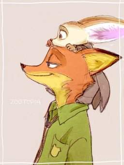 anthro big_ears big_eyes clothed clothing costume duo elephant_costume fully_clothed fur furry_wearing_fursuit fursuit male necktie object_in_mouth orange_body orange_fur pacifier pacifier_in_mouth shirt side_view size_difference smile topwear mortic_ox disney zootopia finnick_(zootopia) nick_wilde canid canine fennec_fox fox mammal red_fox true_fox 2017 3:4