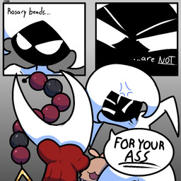 2_horns anal_beads anthro beads black_body clothing dialogue duo female horn sex_toy text white_body white_eyes lennoxicon hollow_knight:_silksong hollow_knight_(franchise) team_cherry hornet_(hollow_knight) lace_(hollow_knight:_silksong) arthropod flea_(hollow_knight:_silksong) 1:1 aliasing binary_drawing comic digital_drawing_(artwork) digital_media_(artwork) english_text