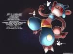 ambiguous_gender fusion solo text dragonith fakemon nintendo pokemon generation_2_pokemon generation_3_pokemon hitmontop medicham pokemon_(species) spinda english_text