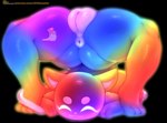 anthro anus butt feet female female_anthro flexible genitals multicolored_body presenting presenting_anus presenting_pussy pussy short_stack solo sparklefur thick_thighs sadflowerhappy patreon rainbow_(sadflowerhappy) domestic_cat felid feline felis mammal 2022 colorful_theme hi_res