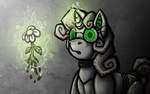 female feral flower glowing green_eyes horn levitation machine magic plant deidad_dissitum friendship_is_magic hasbro my_little_pony mythology sweetie_belle_(mlp) sweetie_bot_(mlp) equid equine mammal mythological_creature mythological_equine robot unicorn 16:10 hi_res widescreen