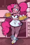 anthro clothed clothing female food holding_food holding_object partially_clothed roller_skates solo yellowcyann friendship_is_magic hasbro my_little_pony pinkie_pie_(mlp) equid mammal 2:3 absurd_res hi_res