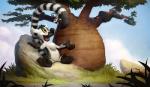 anthro cloud detailed_background duo grass outside plant rock semi-anthro tree yellow_eyes veramundis arthropod beetle chameleon giraffe_weevil insect lemur lizard mammal primate reptile ring-tailed_lemur scalie strepsirrhine weevil 2012 archived_source